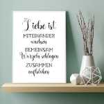 Liebe ist miteinander wachsen... Spruch zum Download...