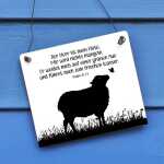 Schild mit Schafe Spruch als Taufgeschenk | Der Herr ist...