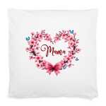 Mama Kissenhülle mit Herzmotiv | Muttertagsgeschenk Idee | Kuschelkissen | Kissenhülle | Muttertagskissen 40 x 40 cm