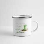 Emaille-Tasse Mir reicht’s, ich geh jetzt gärtnern | Lieblingstasse für den Gärtner oder die Gärtnerin | Gartenliebe | Emaille Becher