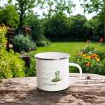 Emaille-Tasse Mir reicht’s, ich geh jetzt gärtnern | Lieblingstasse für den Gärtner oder die Gärtnerin | Gartenliebe | Emaille Becher