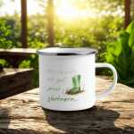Emaille-Tasse Mir reicht’s, ich geh jetzt gärtnern | Lieblingstasse für den Gärtner oder die Gärtnerin | Gartenliebe | Emaille Becher