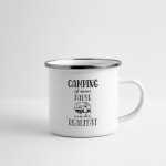 Emaille Tasse Camping ist meine Pause von der Realität - Camping Geschenk für Outdoor-Fans | Campingurlaub & Lieblingstasse Emaille-Tasse