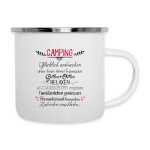 Emaille Tasse mit Campingregeln Geschenk für...