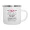 Emaille Tasse mit Campingregeln Geschenk für Outdoor-Fans | Campingtasse für Camper und den Campingurlaub Emaille-Tasse