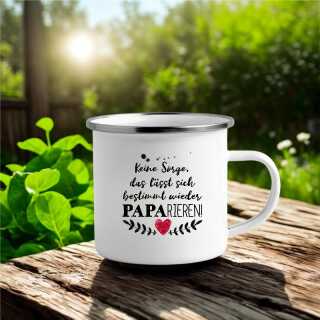 Emaille Tasse PAPArieren Spruch | Vatertagsgeschenk | Vatertag Ideen | Vatertag 2025 | Papa Geburtstag Spruch