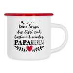 Emaille Tasse PAPArieren Spruch | Vatertagsgeschenk |...