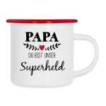 Emaille Tasse Papa Du bist unser Superheld |...