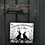 Möhrchen Märchenland Schild | Kaninchenstall Schild personalisiert | Kaninchen Schild wetterfest kaufen | Hasenschild | Metallschilder