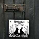 Hasienda personalisiertes Schild | Kaninchenstall Schild wetterfest kaufen | Kaninchen Schild | Hasenschild | Metallschilder | Tierschilder