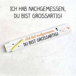 Produktbild von 2m Zollstock Mit Berufs-Spruch – Bedruckter Gliedermaßstab Für Tischler, Handwerker, Opa Oder Papa – Lustiges Geschenk Zum Vatertag, Muttertag Oder Weihnachten