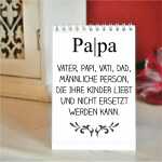 Das perfekte Papa-Set Geschenkidee mit Papa-Sprüchen 1 Zollstock + 1 Magnet + 1 Tischaufsteller