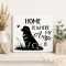 Home is where my Aussie is Schild – wetterfestes Australian Shepherd Hundeschild mit Silhouette