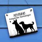 Achtung Freilaufende Alarmanlagen Hundeschild mit...