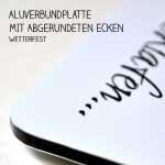 Achtung Freilaufende Alarmanlagen Hundeschild mit Silhouette zweier Hunde | Restbestand