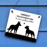 Achtung Freilaufende Alarmanlagen Hundeschild mit...