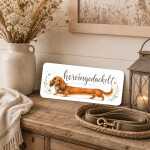 Hundeschild für Dackel-Fans – Hereingedackelt...