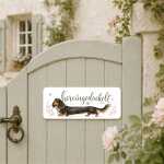 Hundeschild für Dackel-Fans – Hereingedackelt...