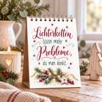 Adventskalender Weihnachtlicher Tischaufsteller mit 24 Sprüchen - jeden Tag ein kleiner Lichtblick