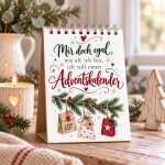 Adventskalender Weihnachtlicher Tischaufsteller mit 24 Sprüchen - jeden Tag ein kleiner Lichtblick