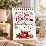 Adventskalender Weihnachtlicher Tischaufsteller mit 24 Sprüchen - jeden Tag ein kleiner Lichtblick