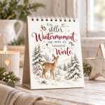 Adventskalender Weihnachtlicher Tischaufsteller mit 24 Sprüchen - jeden Tag ein kleiner Lichtblick