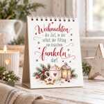 Adventskalender Weihnachtlicher Tischaufsteller mit 24 Sprüchen - jeden Tag ein kleiner Lichtblick