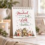 Adventskalender Weihnachtlicher Tischaufsteller mit 24 Sprüchen - jeden Tag ein kleiner Lichtblick