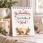 Adventskalender Weihnachtlicher Tischaufsteller mit 24 Sprüchen - jeden Tag ein kleiner Lichtblick