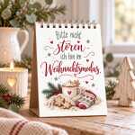 Adventskalender Weihnachtlicher Tischaufsteller mit 24 Sprüchen - jeden Tag ein kleiner Lichtblick