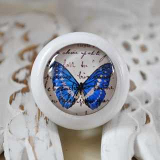 Möbelknauf Blue Butterfly von Shabbyflair