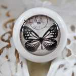 Möbelknauf Black Butterfly von Shabbyflair