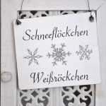 Winterliches Dekoschild SCHNEEFLÖCKCHEN...