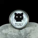 Metallknauf Möbelknauf MIAU aus der Black Cat Serie