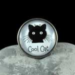 Metallknauf Möbelknauf COOL CAT aus der Black Cat Serie
