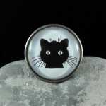 Metallknauf M&ouml;belknauf BLACK CAT von Shabbyflair alt...