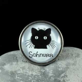 Metallknauf M&ouml;belknauf SCHNURR aus der Black Cat Serie von Shabbyflair alt Zinn br&uuml;niert