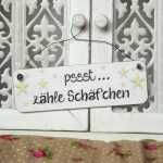 Shabby Chic Schild zur Dekoration PSSST... Z&Auml;HLE...