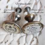Vintage Knauf M&ouml;belknopf RAVEN aus Metall alt Zinn br&uuml;niert (altsilberner Look)