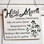 Hotel Mama Schild Dekoschild Dekoschild im Shabby Chic