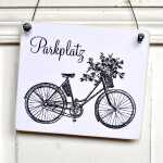 FAHRRADPARKPLATZ Schild im Shabby Chic 17x20 (L)