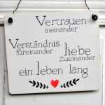 Dekoschild VERTRAUEN VERSTÄNDNIS LIEBE 13 x 13 (SAH+D) Holz