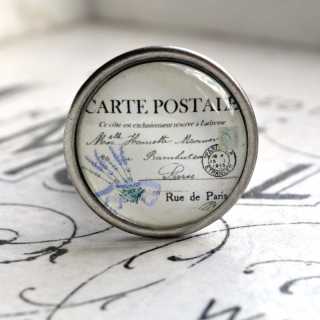 M&ouml;belknopf Metallknauf Carte Postale de la Provence (altsilberner Look)