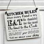 Schild KITCHEN RULES Regeln für die Küche 11 x...