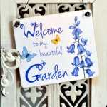 Schild Dekoschild Welcome to my beautiful garden