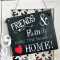 Schild Dekoschild FRIENDS & FAMILY HOME 13 x 13 (SAH+D) Holz