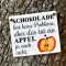 Schild SCHOKOLADE LÖST KEINE PROBLEME 13 x 13 (SAH+D) Holz