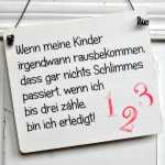 Dekoschild KINDER BIS DREI ZÄHLEN 13 x 13 (SAH+D) Holz