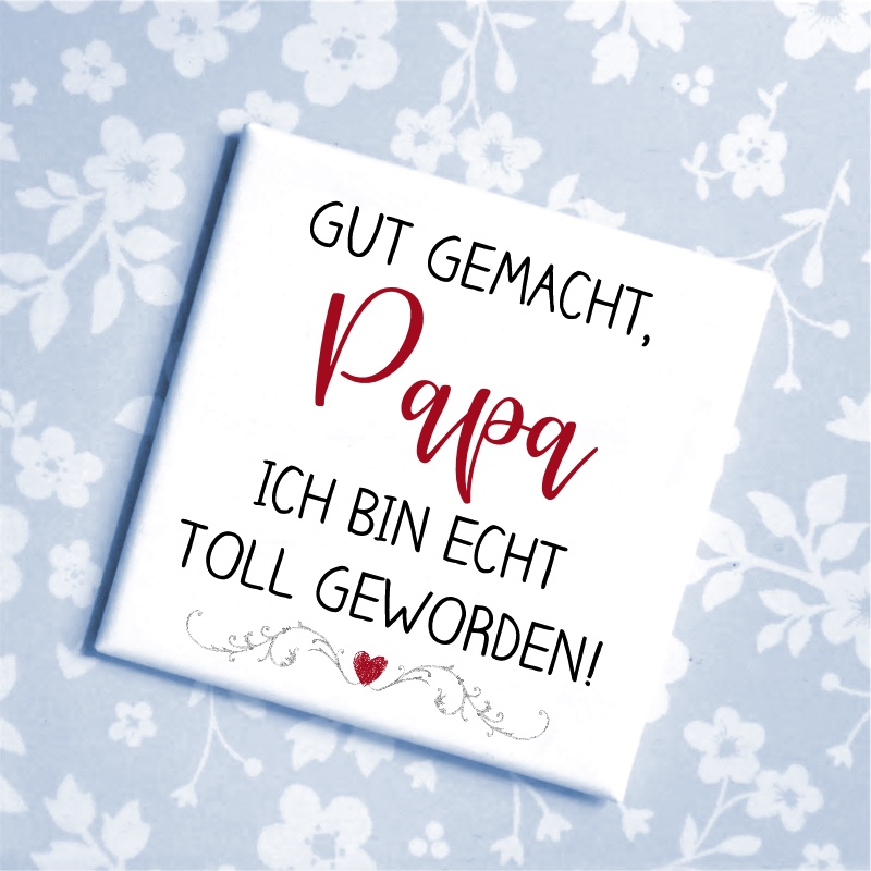 Magnet mit Spruch Geschenk Papa