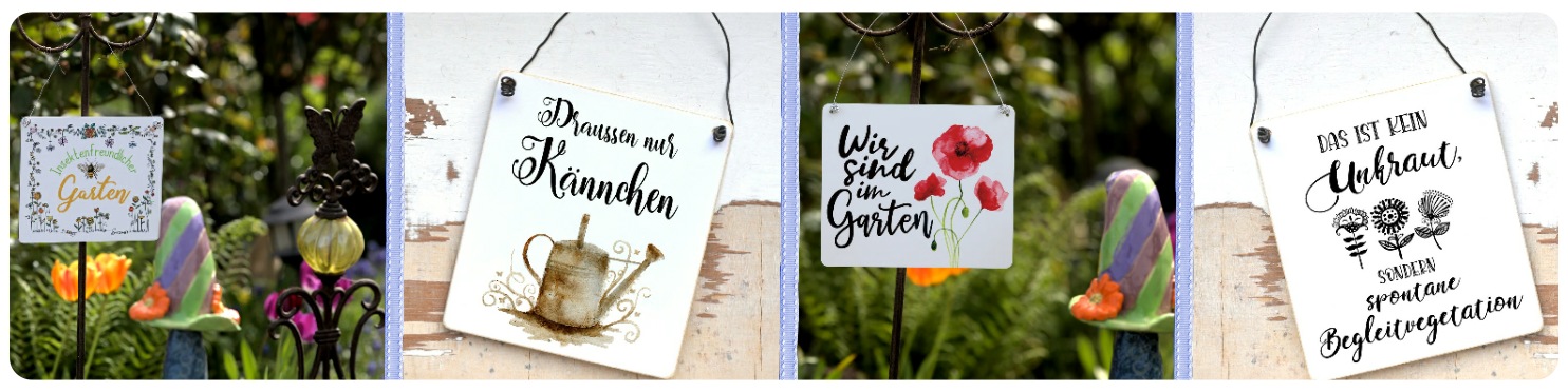 Schilder und Magnete mit Sprüchen, wetterfeste Gartenschilder und Tierschilder liebevoll gestaltet, individuell und persönlich